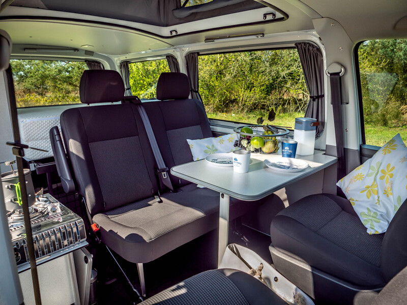 VW T6, VW T5 table module Bike & Surf, decor Granitto Campervan