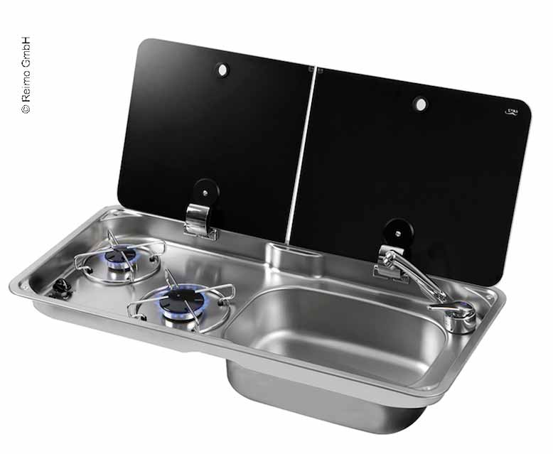 Camper van set 50 KC stovesink combination & builtin fridge