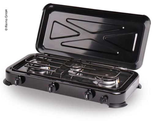 Gas Cooker Mary 3Fl. Black, 30Mbar With Ignition Protection | Camping Stove / Camping Gas Stoves | Camping Tents / Camping Equipment | Camping Accessories | Usa