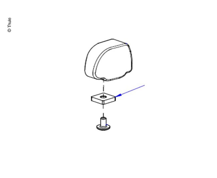 Square nut M6 (1 Stk) Ersatzteile für Thule Top Box, Thule Carry All