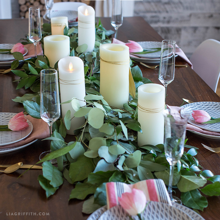 How to Make a Fresh Greenery Table Runner