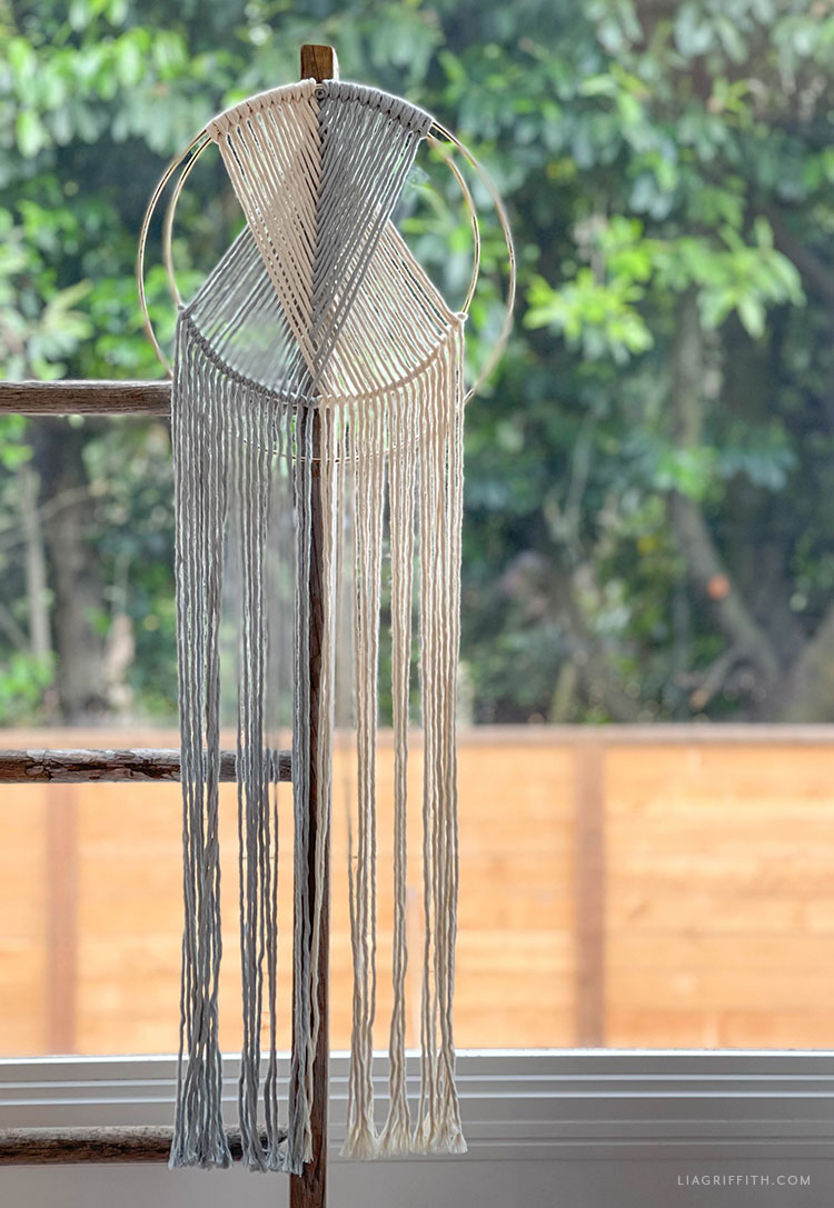 Macrame Hoop Wall Hanging DIY Tutorial Lia Griffith