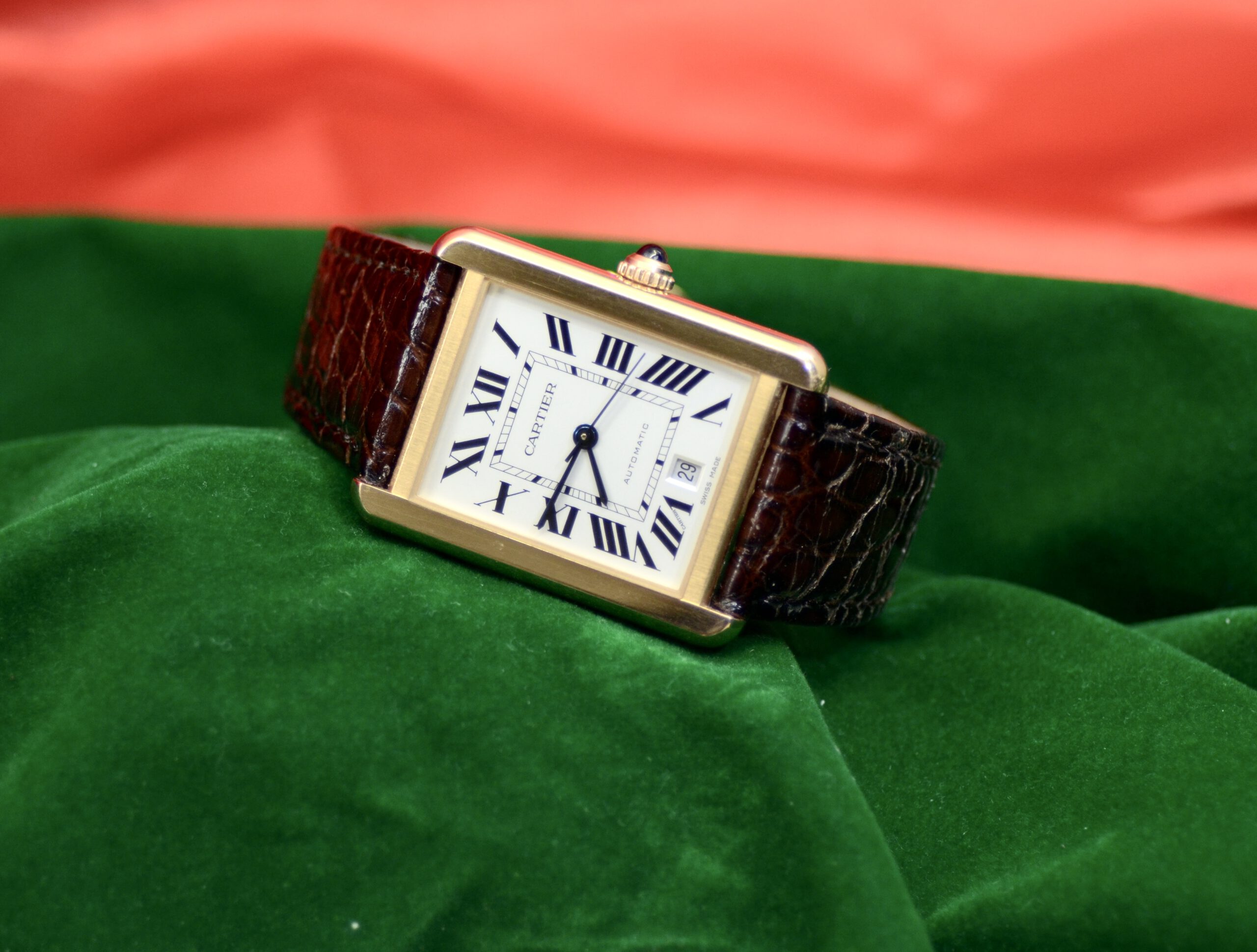Cartier Tank SOLO XL 18K Rose Gold with Stainless Steel Caseback
