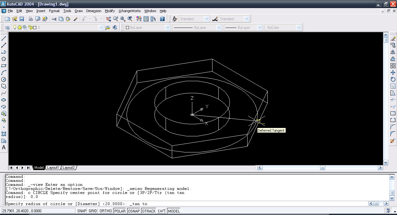 Tutorial Making a Hex Nut in AutoCAD 2004? GrabCAD