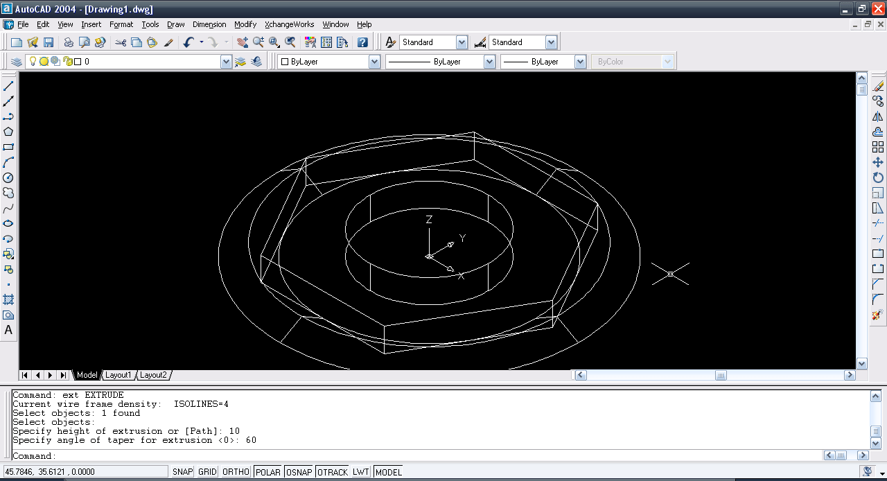 Tutorial Making a Hex Nut in AutoCAD 2004? GrabCAD
