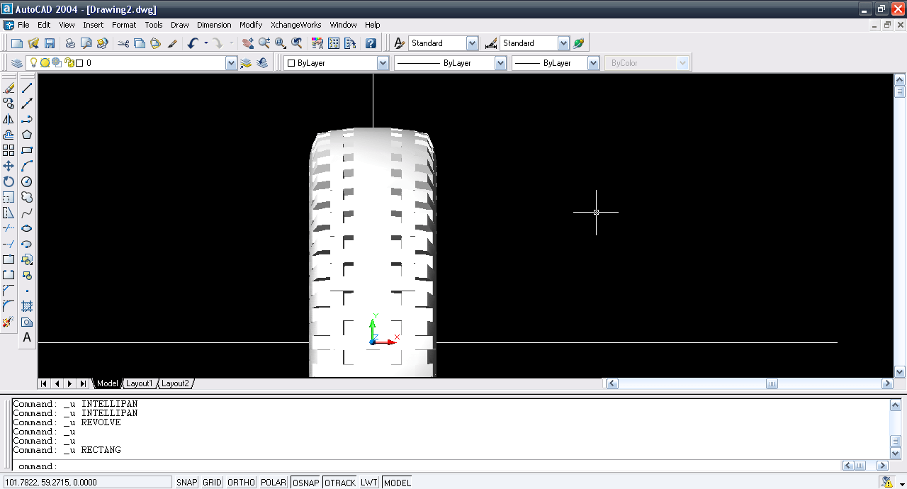 How to design the Tyre and Rim in AutoCAD 2004 ? GrabCAD