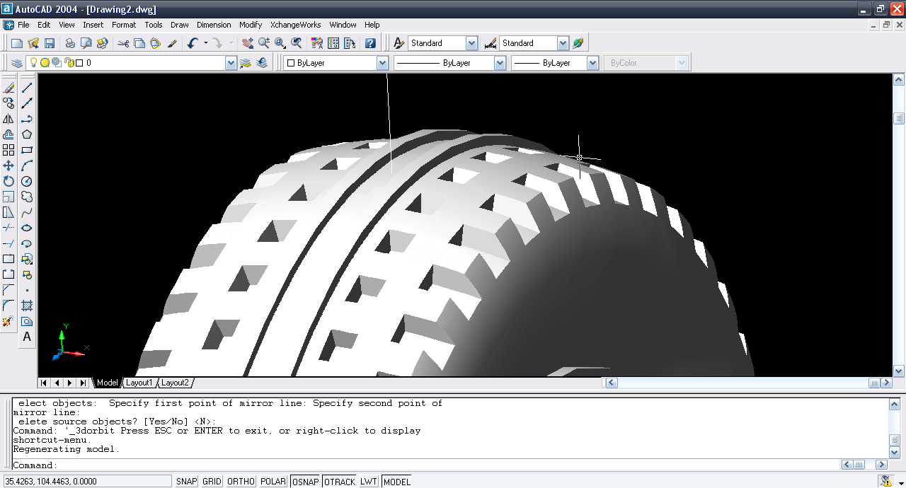 How to design the Tyre and Rim in AutoCAD 2004 ? GrabCAD