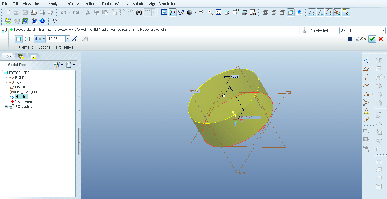 Tutorial Relations in Pro Engineer Wildfire aka Creo