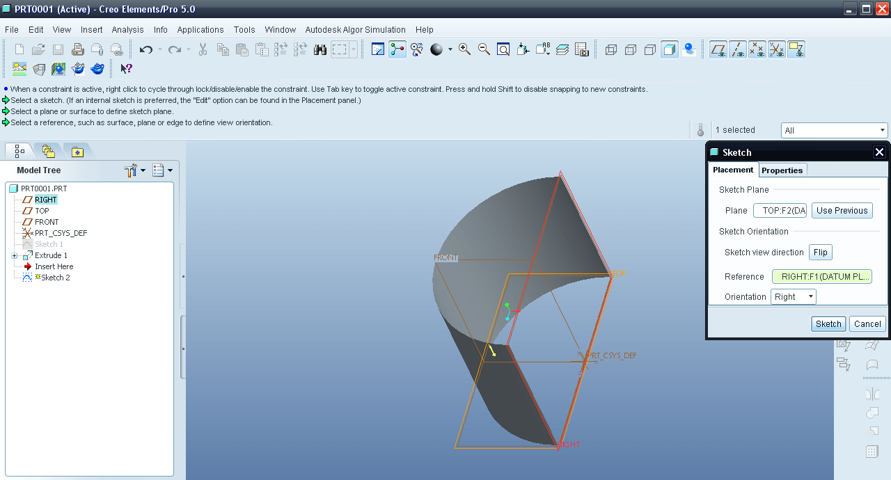 Tutorial Spine feature in Creo Elements aka Pro/E