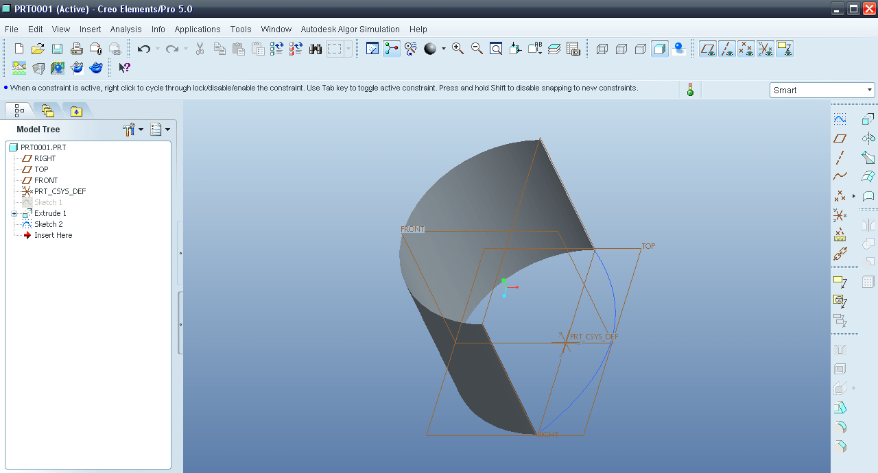 Tutorial Spine feature in Creo Elements aka Pro/E