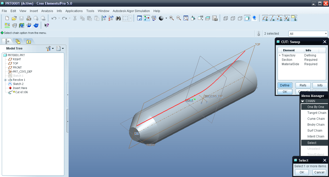 Tutorial Modeling Drill bit in Creo Elements Pro aka Pro
