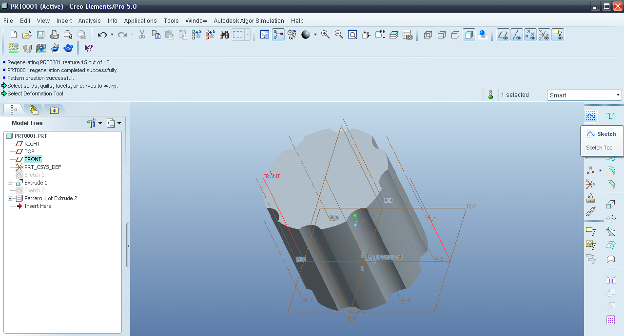 Tutorial Modeling Lamp shade in Creo Elements/Pro aka