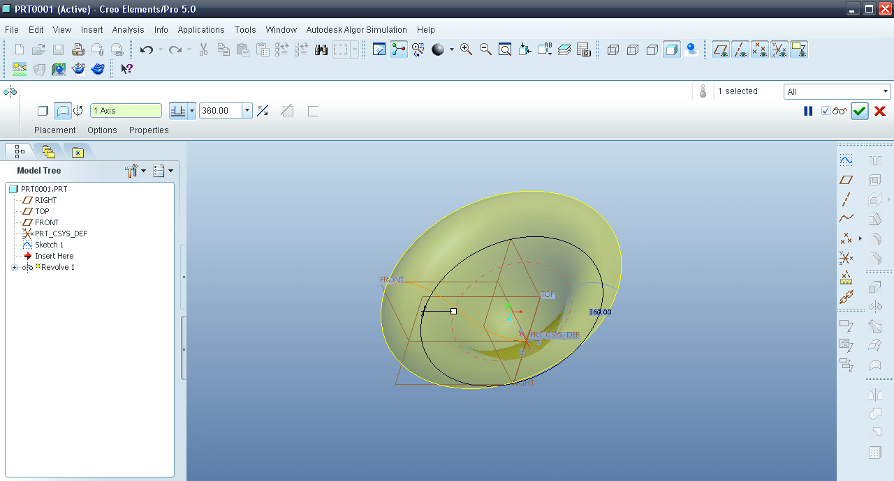 Tutorial Modeling Flower in Creo Element aka Pro