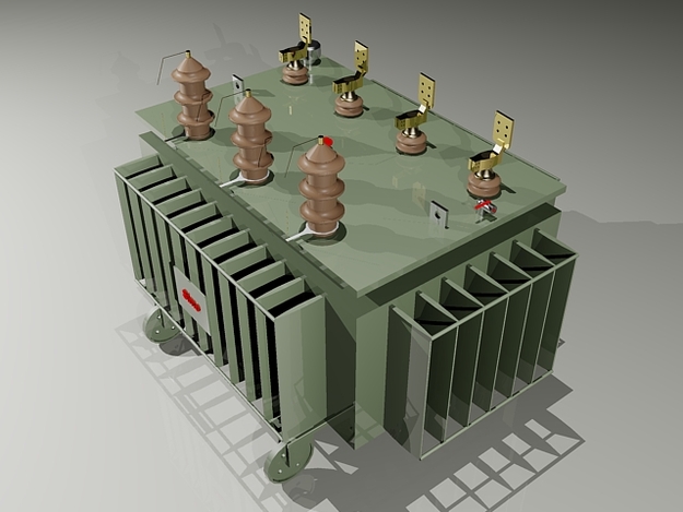 3 Phase Electrical Power Transformer ONAN 20/0.4 kV 3D CAD model