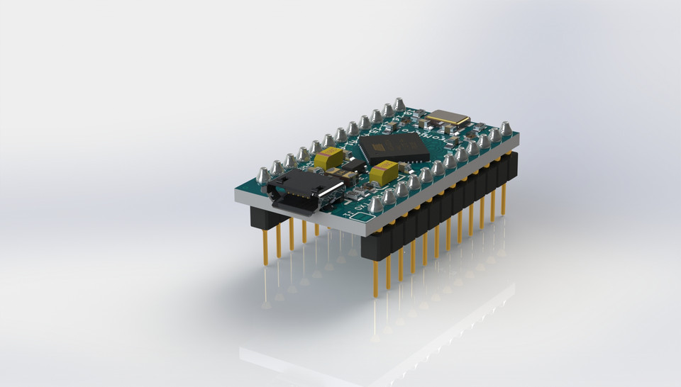 Arduino ProMicro 3D CAD Model Library GrabCAD