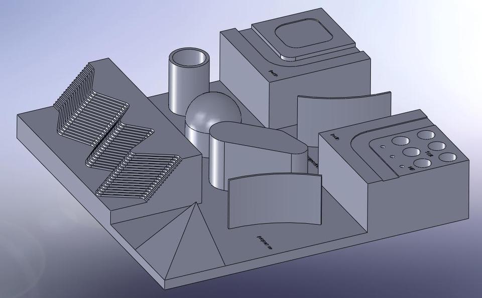 HSM accuracy test part 3D CAD Model Library GrabCAD