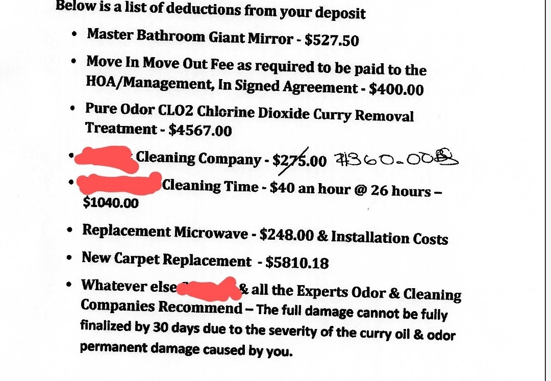 Landlord not returning deposit Blind