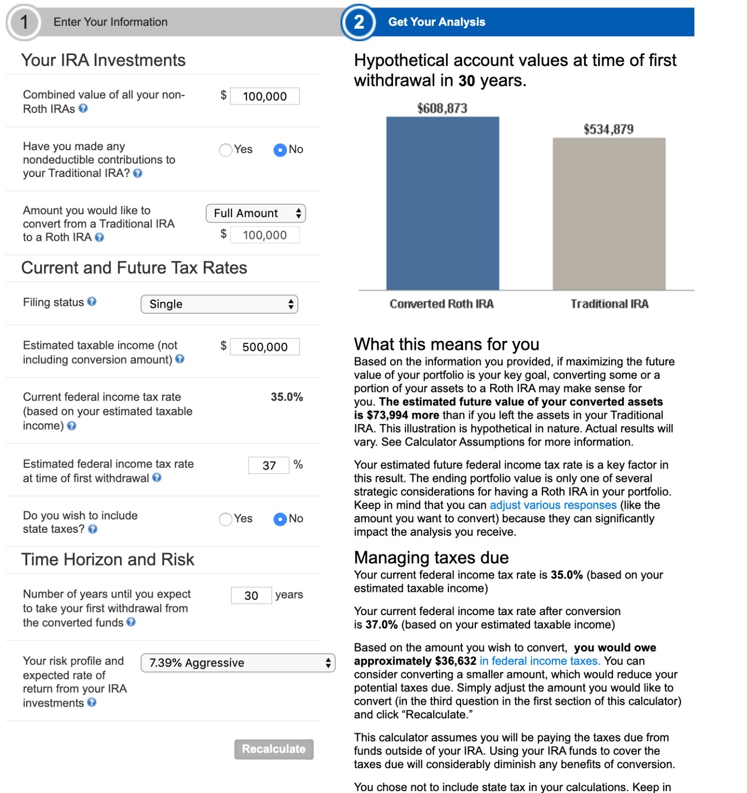 Pretax 401(k) to Roth 401(k) to save future taxes? Blind