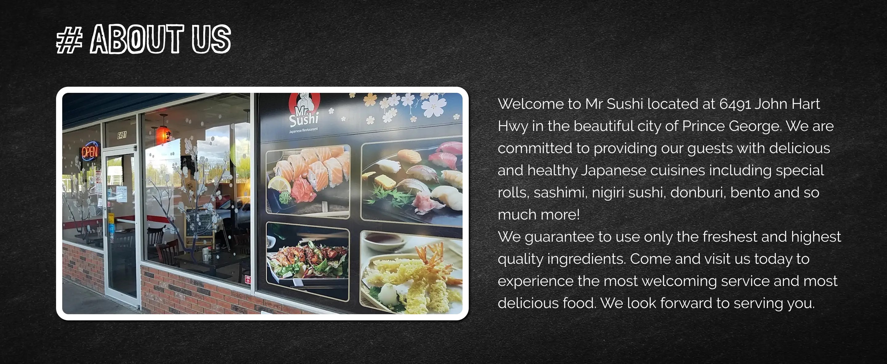 Mr Sushi Japanese Restaurant in Prince Order Online