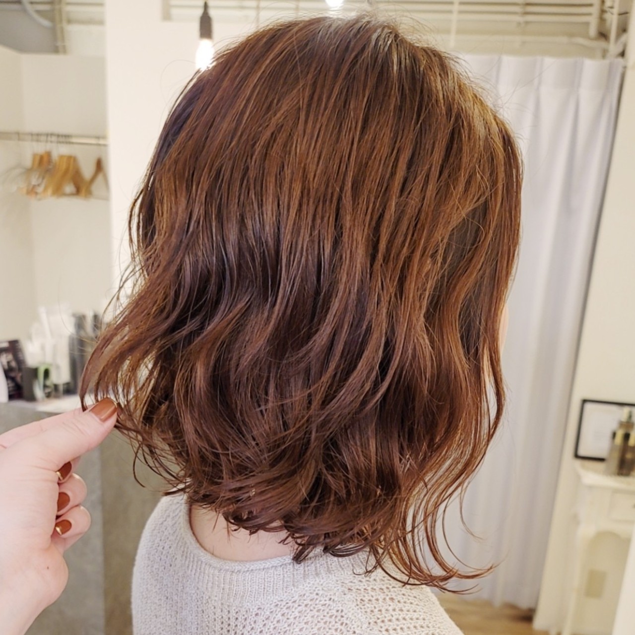 ミディアム 前下がりヘア ふわふわ デジタルパーマ×avant×Naoko Miura/大阪/心斎橋 avant×670036【HAIR】