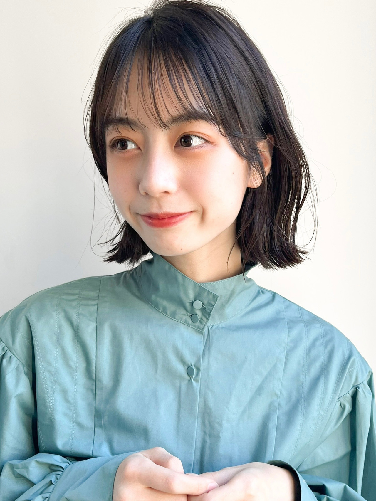 20代 デジタルパーマ 大人かわいい 面長×lyann 表参道×lyann表参道 やりたさとの ミディアム ボブ×686959【HAIR】