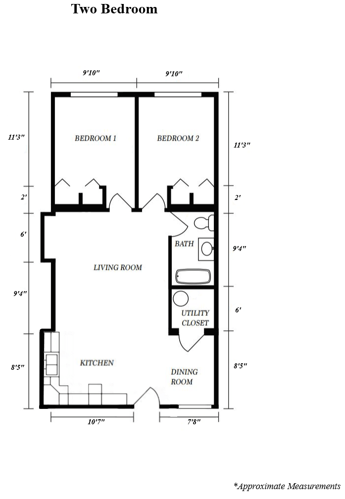 Two Bedroom Apartments Mulberry