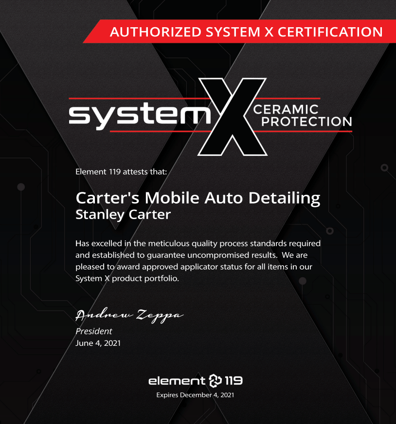 Carter's Mobile Auto Detailing is a Mobile Auto Detailing Company in