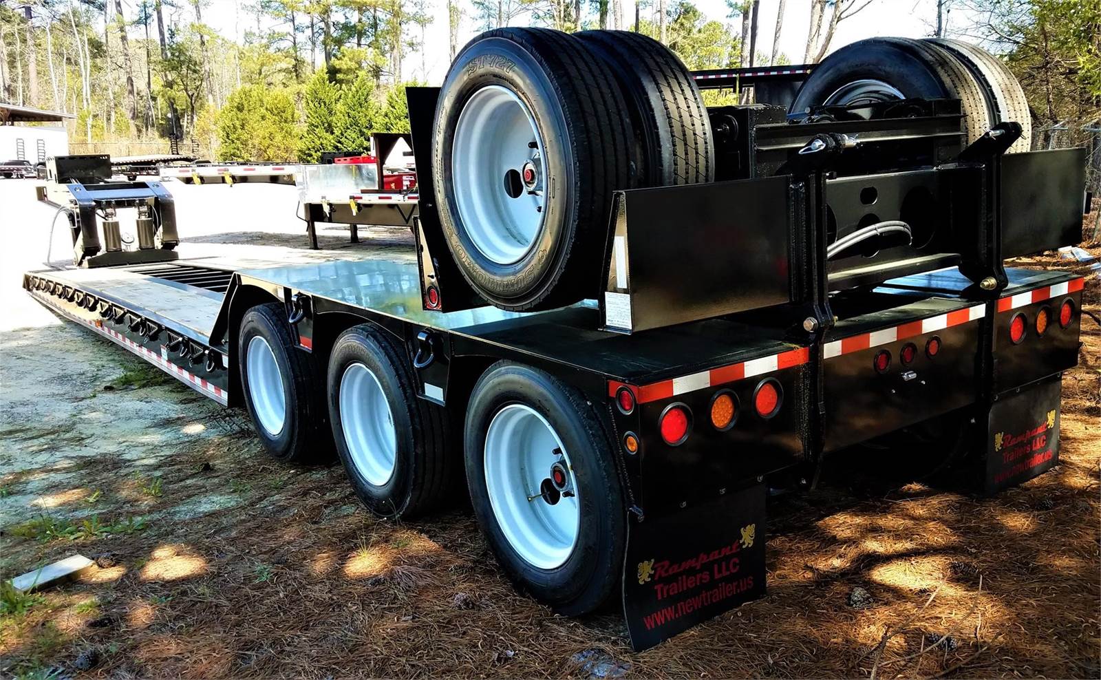 2023 Rampant FLIP AXLE Lowboy Trailer For Sale Wendell, NC Flip Axle