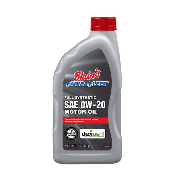 Blain's Farm & Fleet Full Synthetic SAE 0W20 Motor Oil