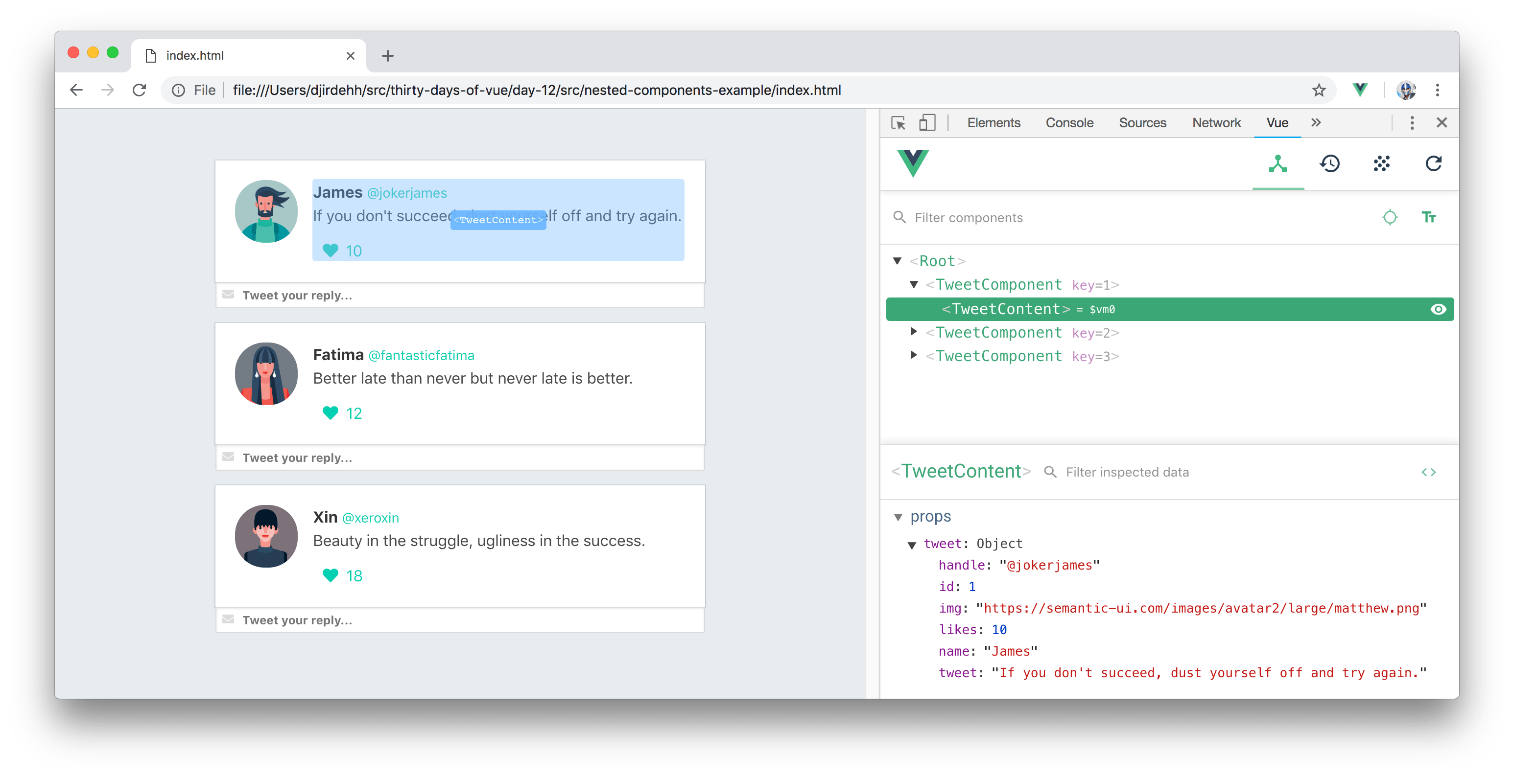 How Props Pass Data in Vue Components 30 Days of Vue newline