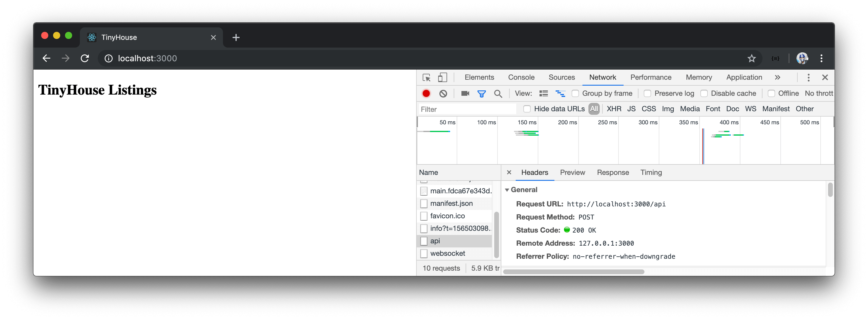 Custom useQuery and loading/error states TinyHouse A Fullstack React