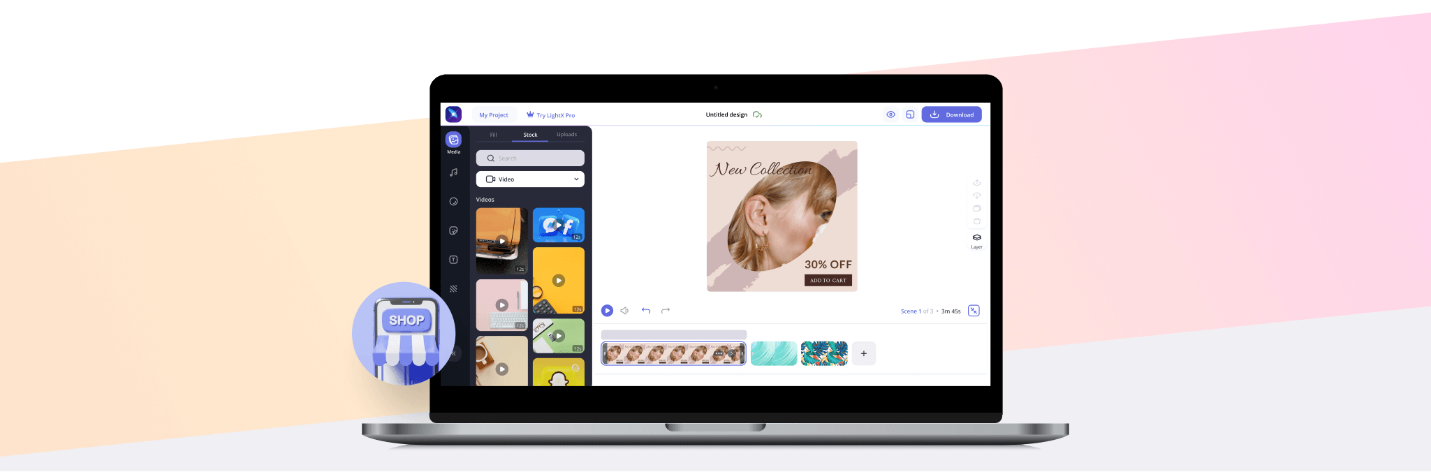 Free Online Shop Video Maker LightX