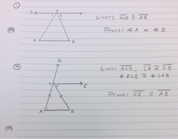 Solved Please Solve These Two Geometry Proof Problems In