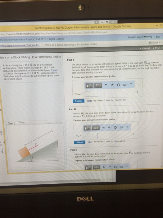 Solved Mastering Physics Hwa3 Chapter 6 Homework. Work An...