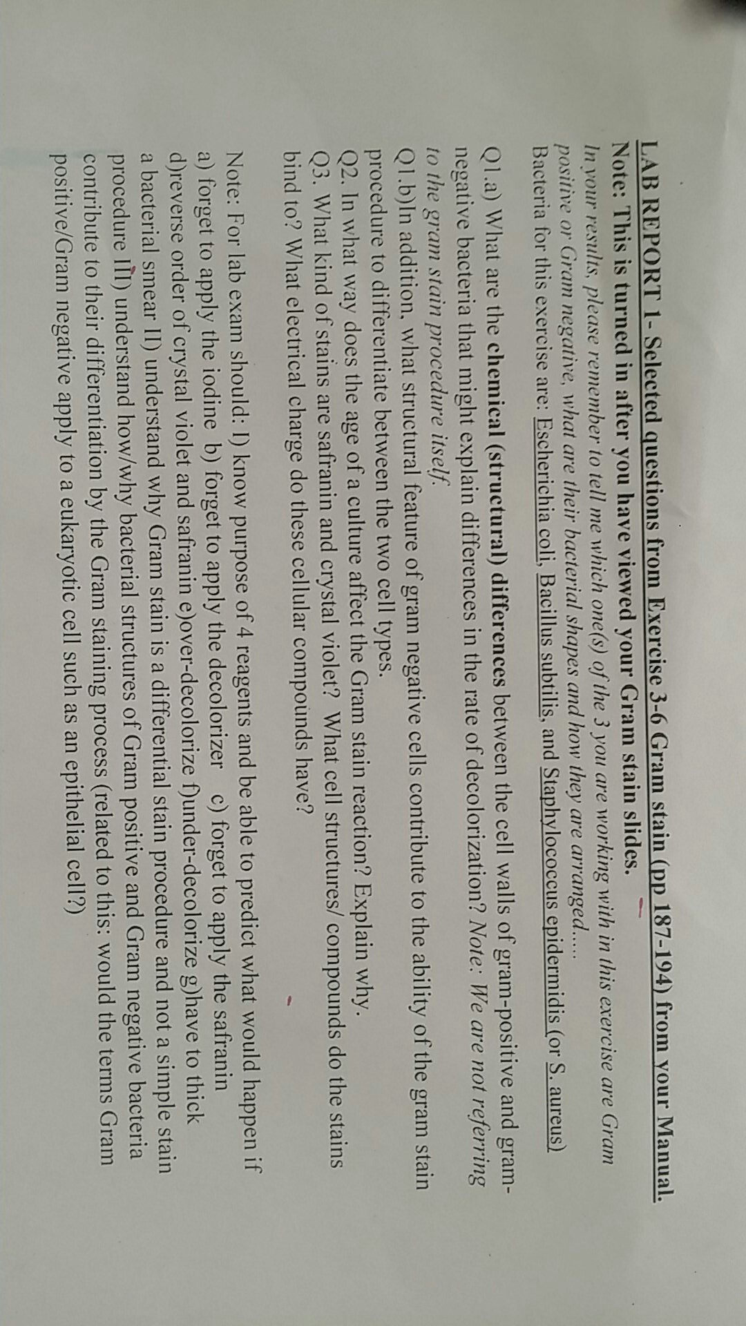 Solved LAB REPORT 1 Selected Questions From Exercise 36...