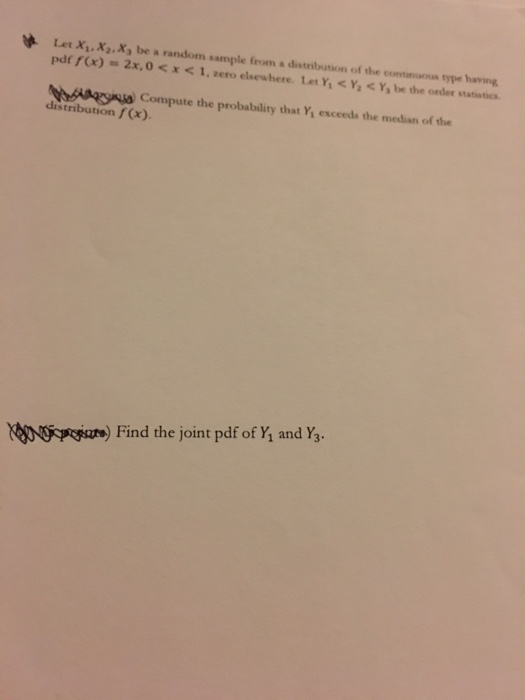 Solved Let X1,X2,X3 be a random sample from the distribution