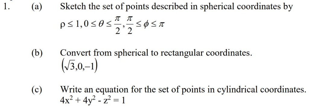 Solved 1. (a) Sketch The Set Of Points Described In S...