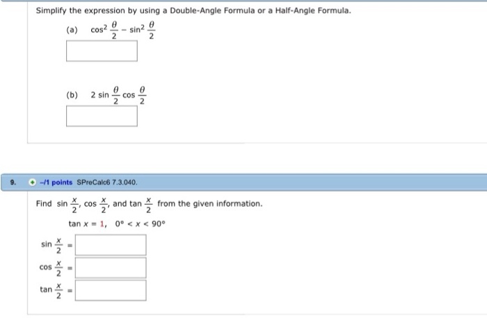 Solved Simplify The Expression By Using A DoubleAngle Fo...