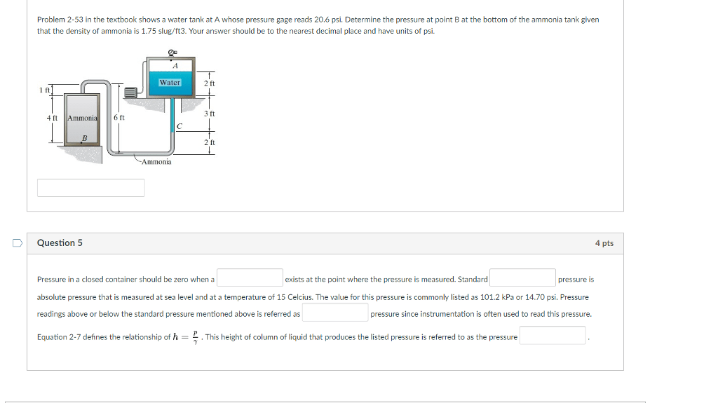 Solved Problem 253 In The Textbook Shows A Water Tank At...