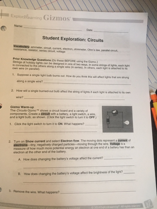 Free Gizmos Answers Keys Circuits / Original Gizmo List For