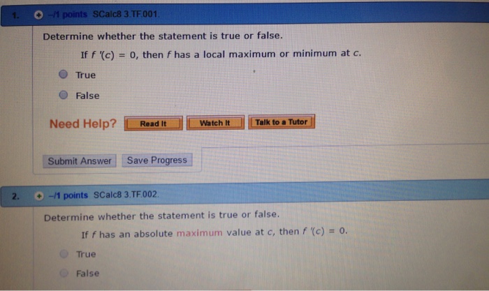 Solved Determine Whether The Statement Is True Or False.