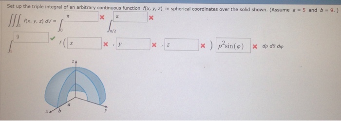 Solved Set Up The Triple Integral Of An Arbitrary Continu...
