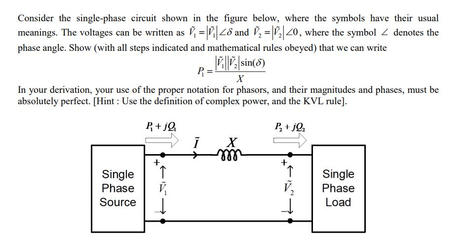 Solved Consider The Singlephase Circuit Shown In The Fig...