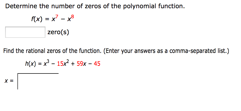 Solved Determine The Number Of Zeros Of The Polynomial Fu...