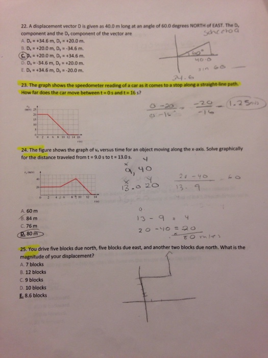 Solved A Displacement Vector D Is Given As 40.0 M Long At...