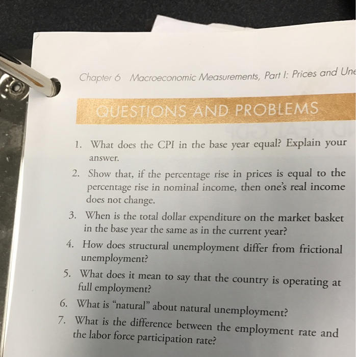 Solved What does the CPI in the base year equal? Explain