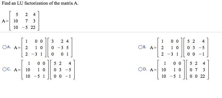 Lu Factorization Of A Matrix slidesharedocs