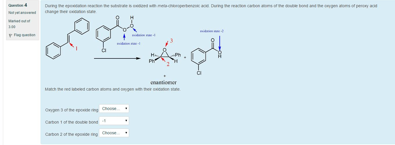 Organic chem multiple choice questions.