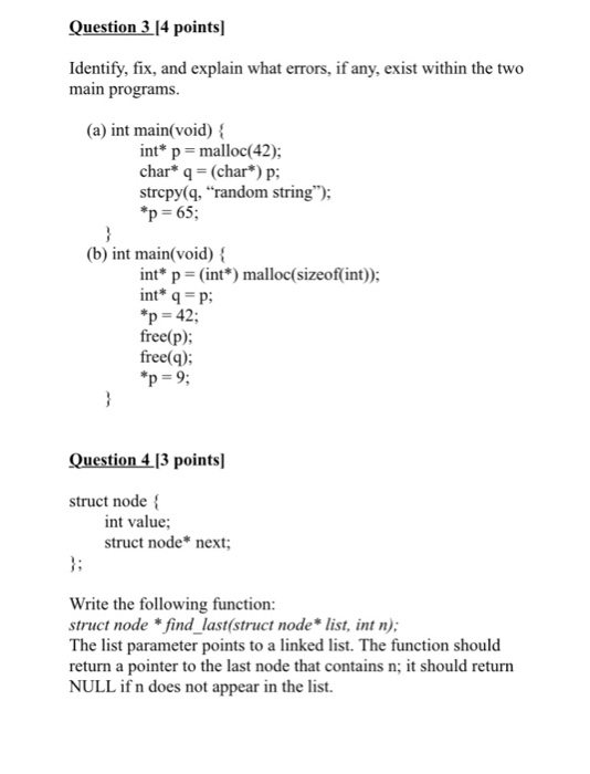 Solved Identify, Fix. And Explain What Errors, If Any. Ex...