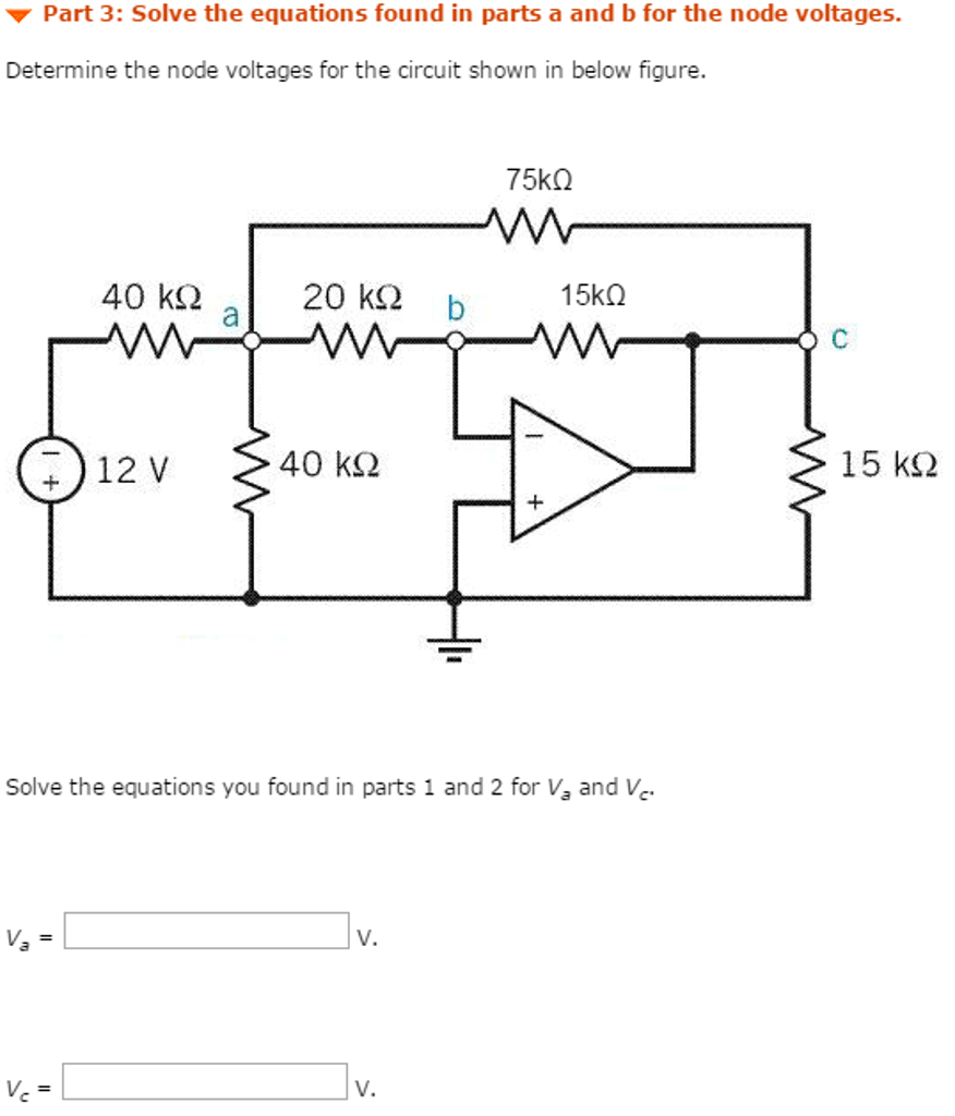 Solved Part A Determine The Node Voltages For The Circui...